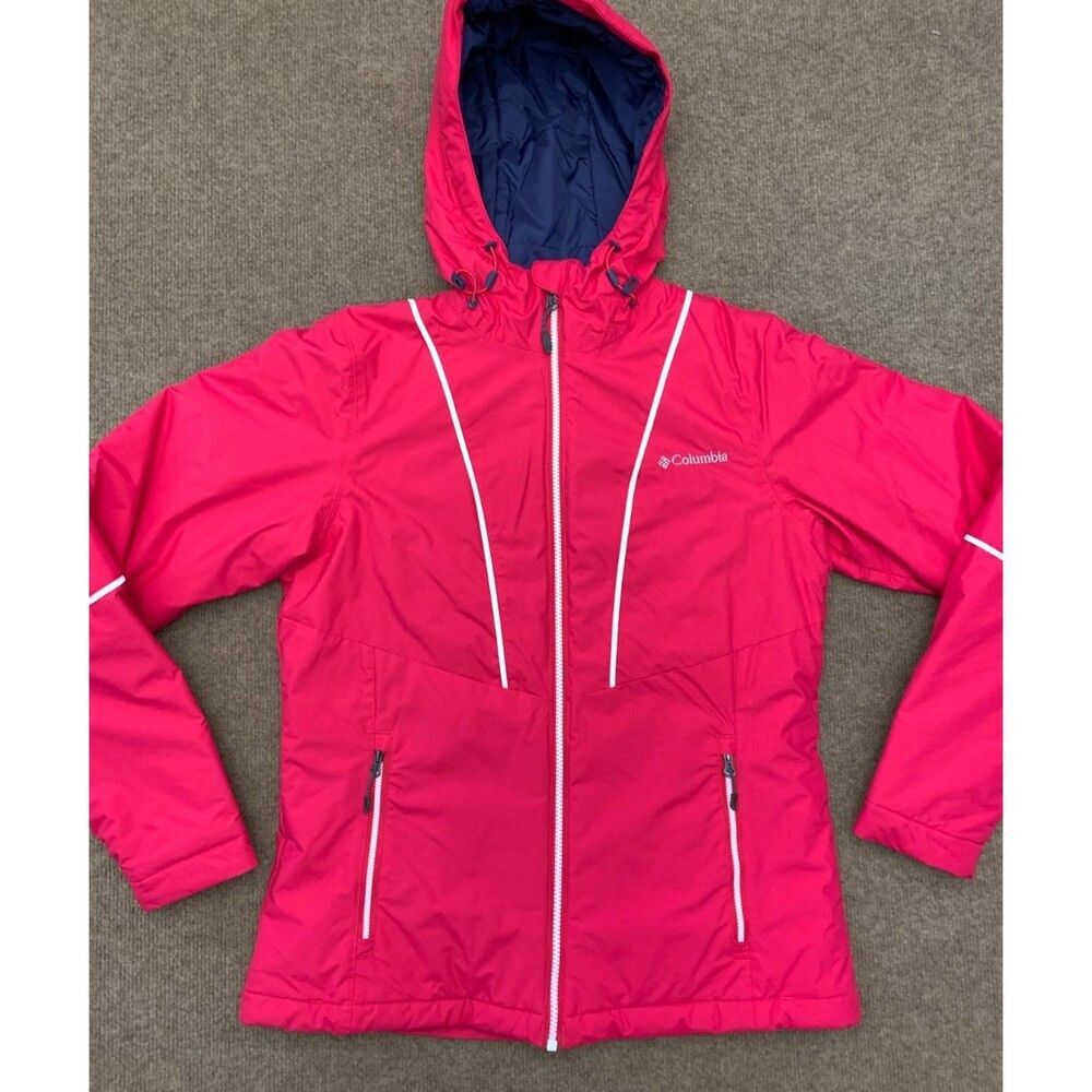 Columbia Jacket Womens S Snow Daze Thermal Coil Ski Snow Hooded Insulated Zip-Up